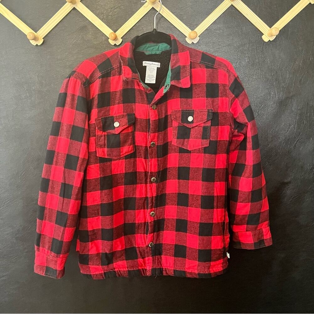 Tommy Bahama Red‎ And Black Plaid Jacket Size XXL